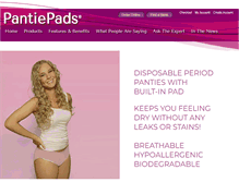 Tablet Screenshot of pantiepads.com